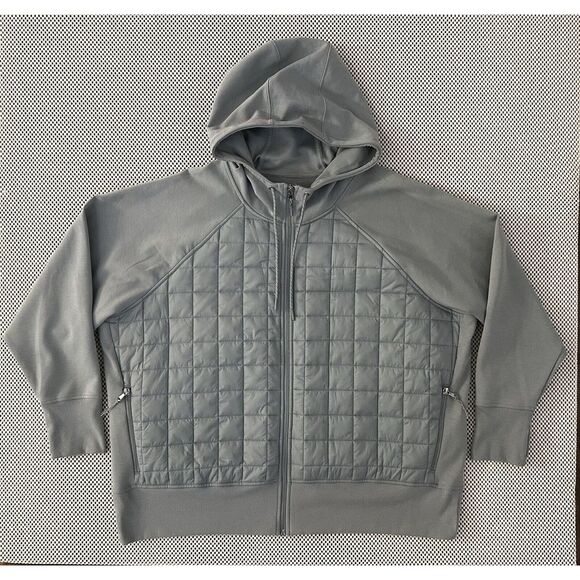 Old Navy Jacket Womens 3XL Hooded All Season Dynamic‎ Fleece Quilted Sage Green - Picture 1 of 9